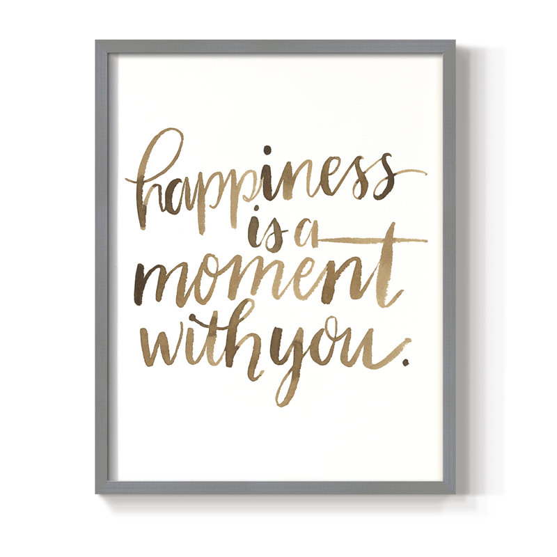 Reproduction encadrée «Loves You II» - bois massif, H 15 po x l 12 po, Gris