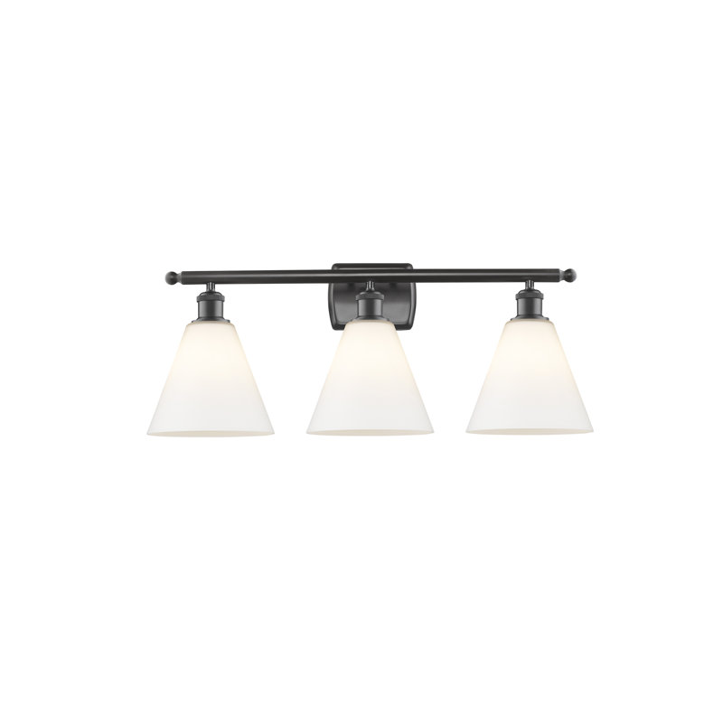 Harini 3 - Light Vanity Light, Matte White, Incandescent, Oil Rubbed Bronze