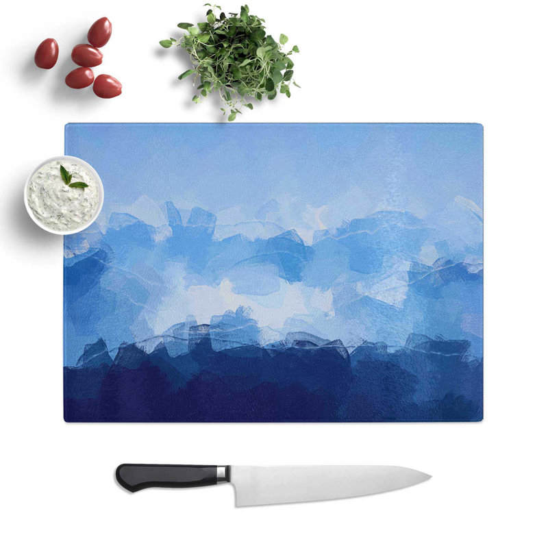 Glass Mountain Sky in Abstract Chopping Board, 39 cm W x 28.5 cm L