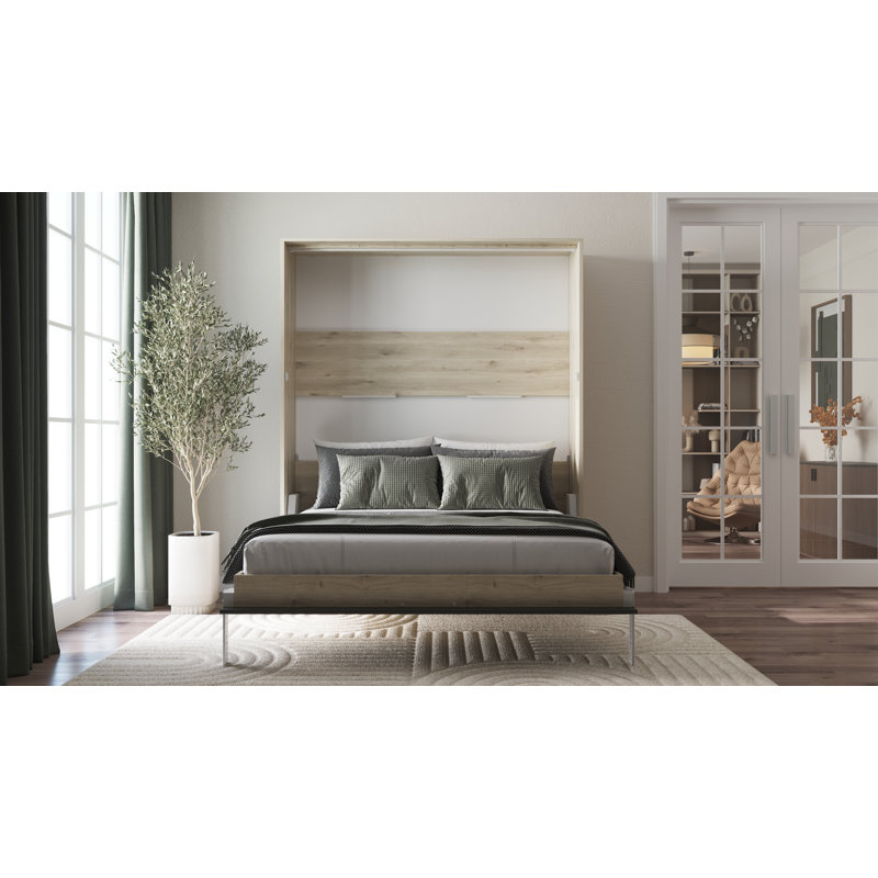 Rechell Murphy Bed, European Kingsize (160 x 200cm), Kharkiv Oak/Sophisticated Grey Rock