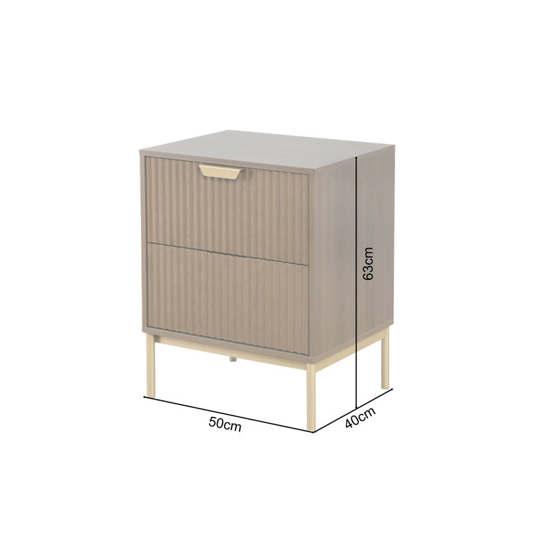 Devon 50cm W Bedside Table