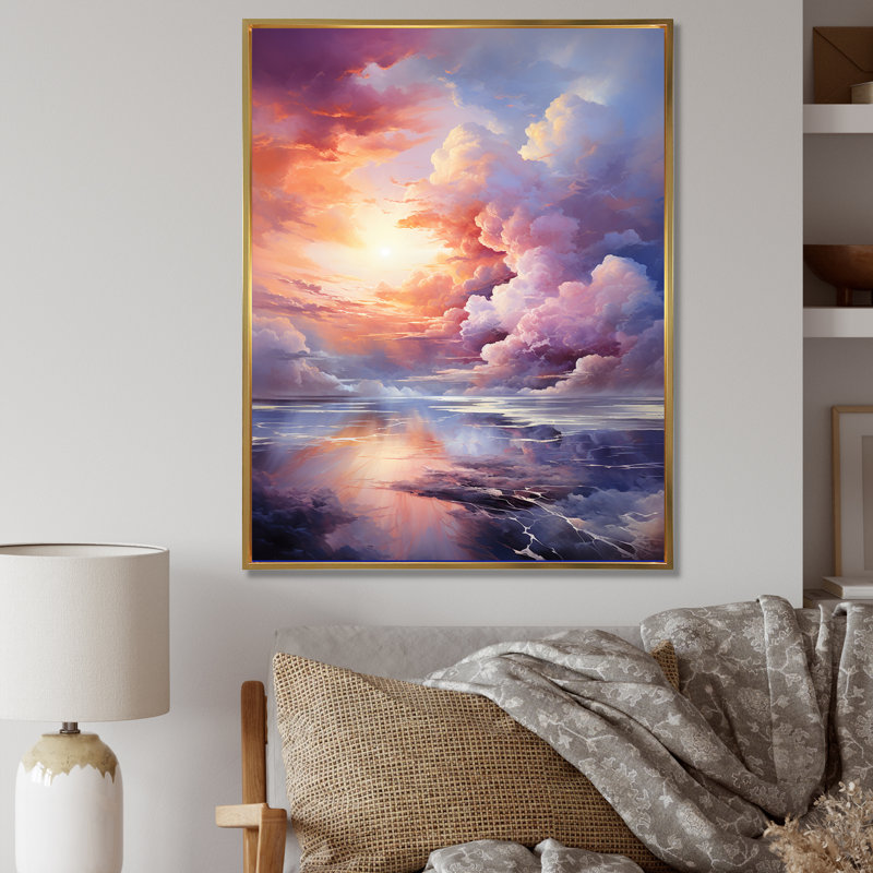Echoes of Magical Fermament II sur toile, Cadre flottant doré, 20" H x 12" W