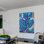 "Croquis bleu cyanine", reproduction sur toile tendue