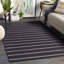 Tapis rayé en coton tissé à la main Goeman-331733252