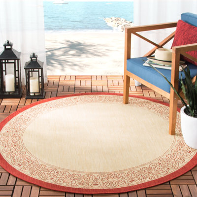 Saboun Performance Solid Color Indoor/Outdoor Area Rug