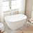 55.3" X 28.3" Freestanding Soaking Bathtub-86772433