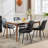 Dining Chairs (Set Of 2), Upholstered Side Chair With Faux Leather, Metal Legs-170953641