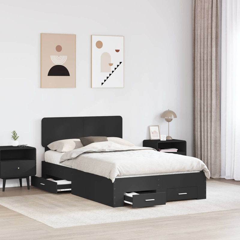 Bed, Black, Double (4'6)