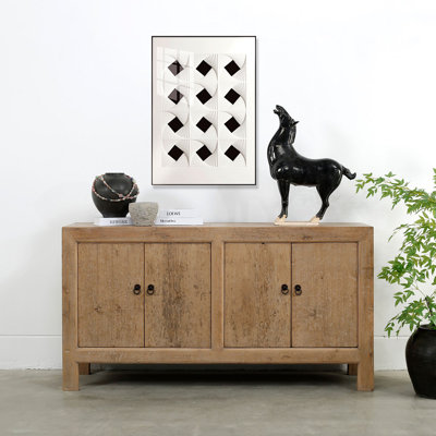 Buffet en bois de pin massif de 67 po de largeur Darnika