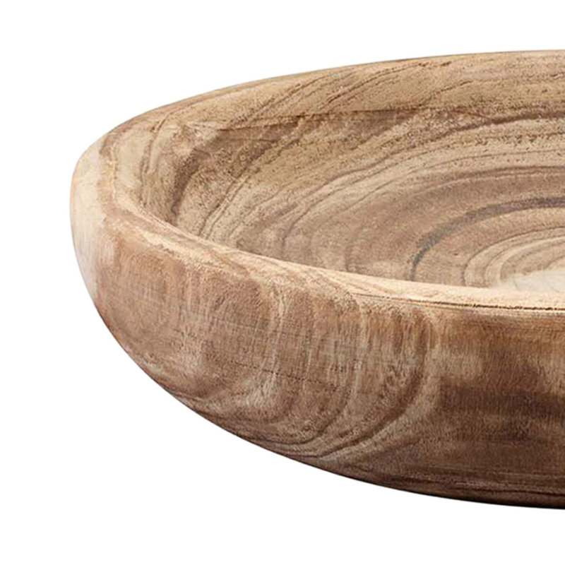 Handmade Wood Decorative Bowl, 4.5" H x 17" W x 17" D
