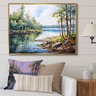 «Lakes Rivers Scandinavian Tranquility I», reproduction sur toile
