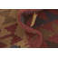 Tapis zone en laine brun/bourgogne 3 pi 5 po x 4 pi en laine one-of-kind-noué la main Lorain