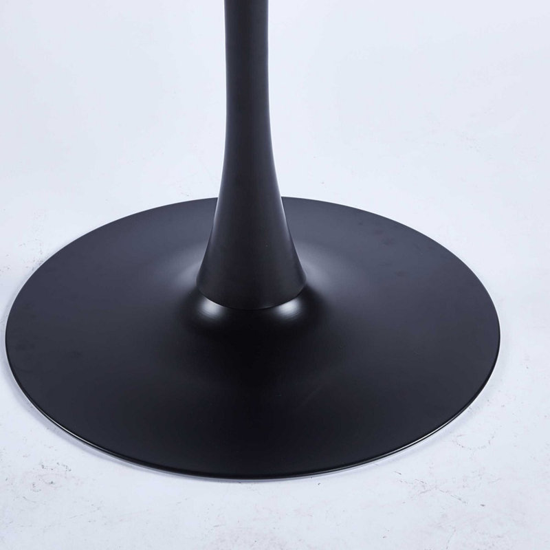 Table de salle à manger 31,5 "à piédestal, Noir mat
