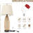 27" Boho Table Lamp: Rattan Lamp with USB A+C Charging Ports, 3-Colour Temperatures Boho Lamp with Pull Chain, Boho Bedside Lamp for Nightstand Bedroom Living Room, Bulb Included, 1-Pack