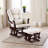Noni Glider Manual Recliner Chair W Ottoman, Wood, Square-106065329-106065332-106065333