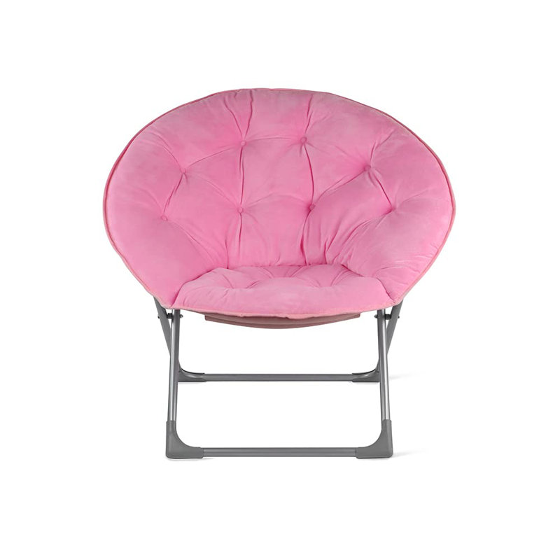 Chaise profilÃ©e avec structure mÃ©tallique pliable, Rose