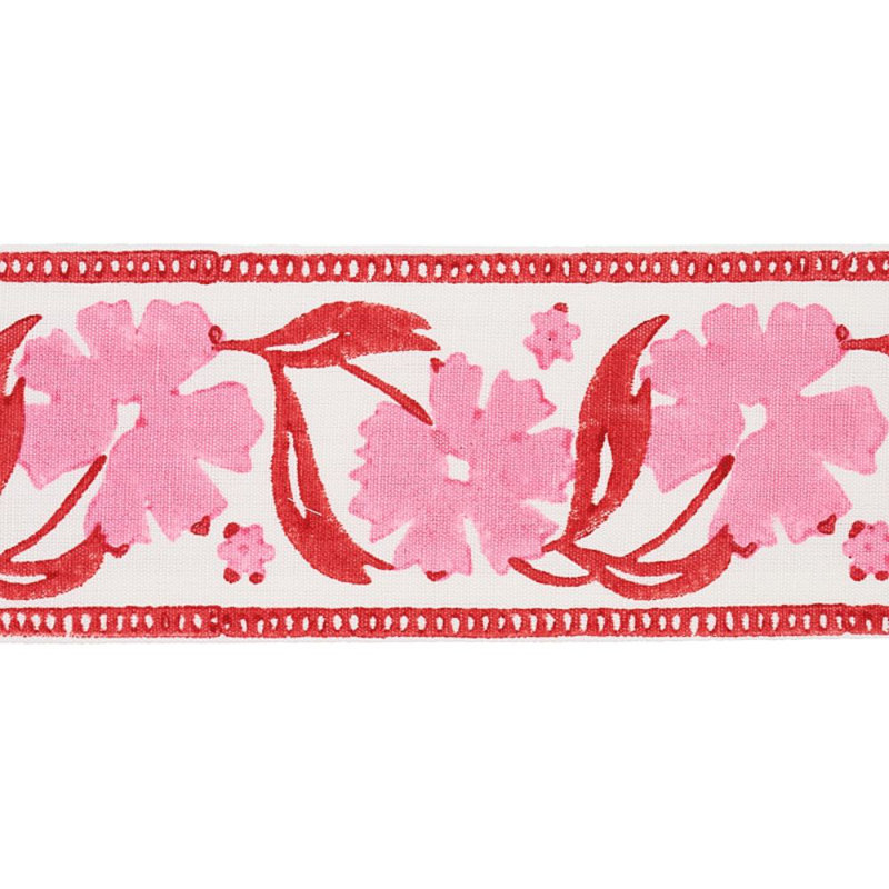 Adra Hand Blocked Tape, Pink/Red