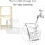 Porte-dosette de café avec 2 paniers de grande capacité, contenant de rangement pour tasses à café, accessoires pour bar à café, boîte de rangement en plastique, sachet de thé, blanc crème / transparent