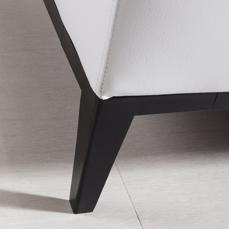 Causeuse Hogarth, Simili cuir blanc