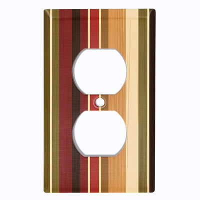 Couvercle de plaque d'interrupteur en métal; Bascule 4 bandes US standard - rayures terre