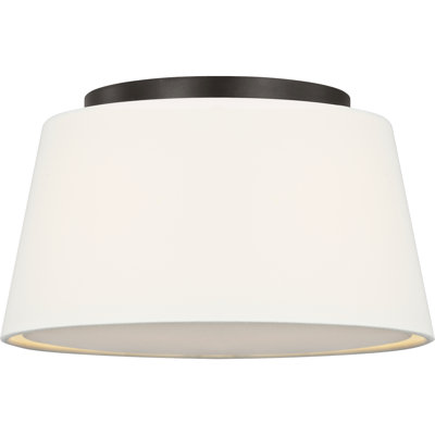 Richard June Halvorsen 12" Transitional Dimmable 2-Light Ceiling Light In Aged Iron