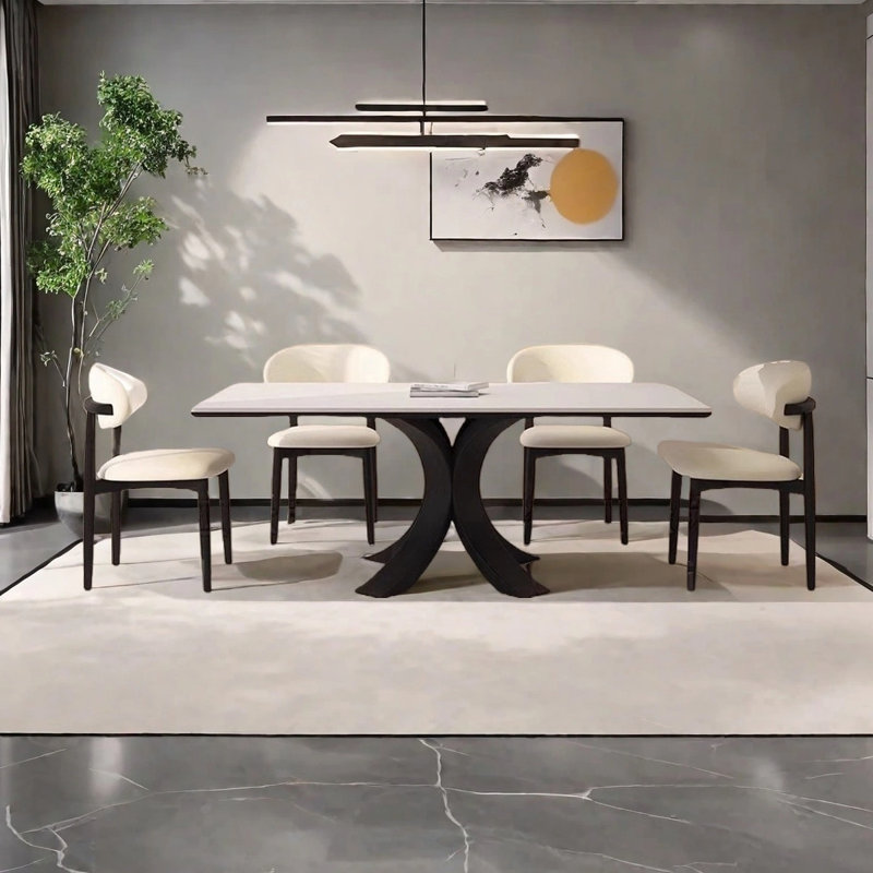 Retro rectangular dining table, 29.53"H x 70.87"L x 35.43"W