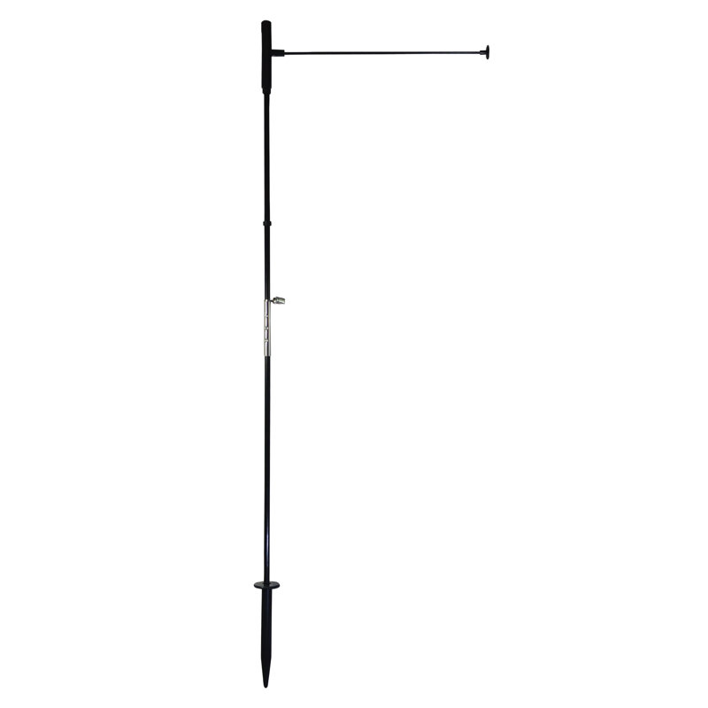 Durable Black Fiberglass Pivoting Garden Flag Pole
