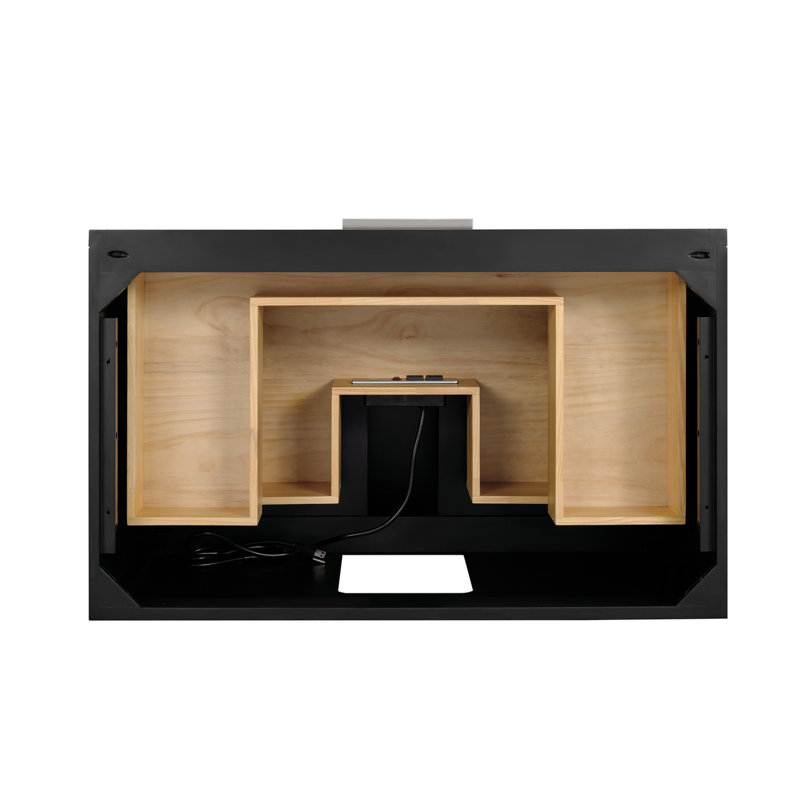 Diamond 36'' W Single Vanity, Matte Black, Walnut, White Quartz