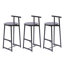 Ensemble de 3 tabourets de bar 27 "H 27" avec repose-pieds