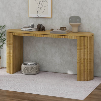 Console moderne avec plateau ovale
