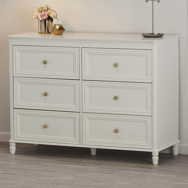 Sara Kids 6 - Drawer Dresser, White