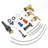 Bathroom Faucets For Sink 3 Hole And 8 Inch Widespread Bathroom Sink Faucet With Pop Up Drain Double Lever Handle Faucet Bathroom Vanity Faucet Basin Mixer Tap Faucet With Hose