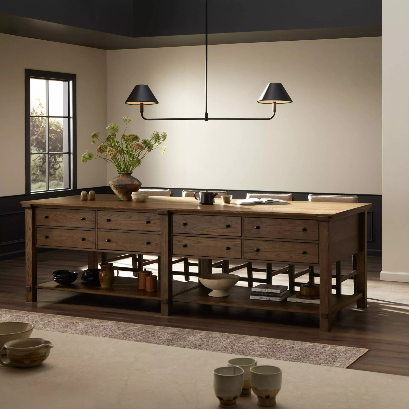 Cascade Kitchen Island, Tan Oak Veneer