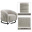 Chaise Irma avec pivot, boucle grise