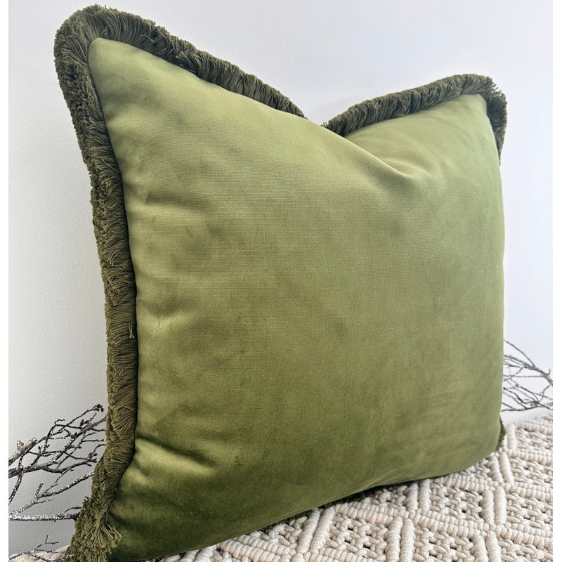 Abstract Green Square Cushion Cover