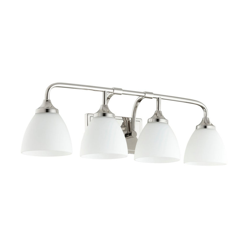 Éclairage pour meuble-lavabo 4 lumières Ansara, Nickel poli