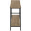 Console décorative pour la chambre à coucher - 2 tables avec stratifié taupe et entrée moderne en métal noir foncé