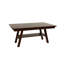 Table de salle à manger rectangulaire moderne, aspect noyer foncé, en bois d'hévéa