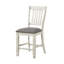 Ensemble de table à manger à hauteur de comptoir blanc antique et brun-rosé 7 pièces-11184688-11184689-11184684