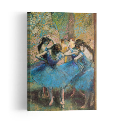 Danseuses en bleu, 1890, estampe d'art mural abstrait contemporain impressionniste