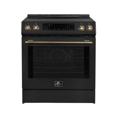 Espresso Donatello 30" Induction Range Slide-in, 4 Elements, 5.0 cu. ft. True Convection Oven