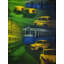"Kolkata véhicules fonctionnant dans la ruelle", peinture acrylique sur toile par Payel Mitra