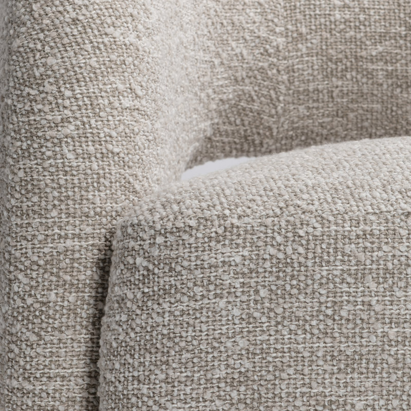 Fauteuil pivotant en tissu Chloé - Sur mesure, Écru 5548-100