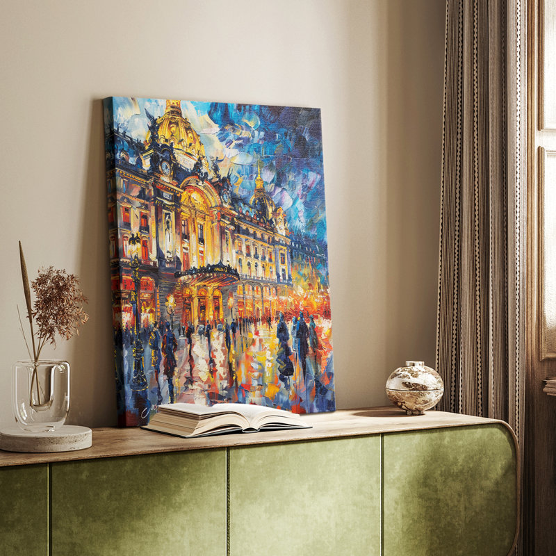 Paysages série CCXC III - Toile tendue avec châssis de qualité supérieure - Prêt à être accroché, H 18 po x l 12 po