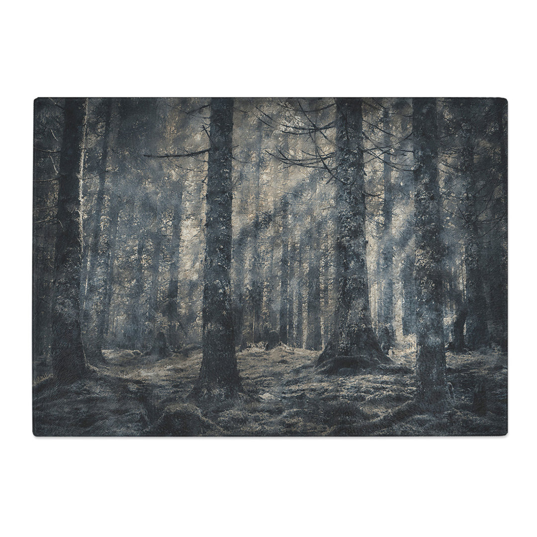 Tempered Glass Pine Tree Forest Chopping Board