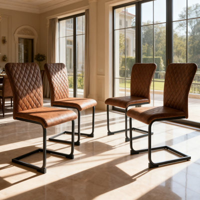 Modern Upholstered Armless Dining Chair