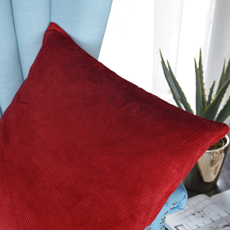 Housse de coussin carrée, Bouffon rouge, 20 po X 20 po