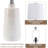 Ceramic Table Lamps Set Of 2, Minimalist White Bedside Lamps With Linen Barrel Shades For Bedroom, Living Room, Nightstand, UL Listed