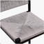 Ensemble de 2 tabourets de bar gris tissés à la main, avec tabouret haut et tabourets de bar en papier, pour la cuisine, la maison et le bureau (gris)-2135667687