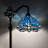 Shena Tiffany Floor Lamp Blue Stained Glass Dragonfly LED Bulb Included Gooseneck 20"W*12"D*63"H